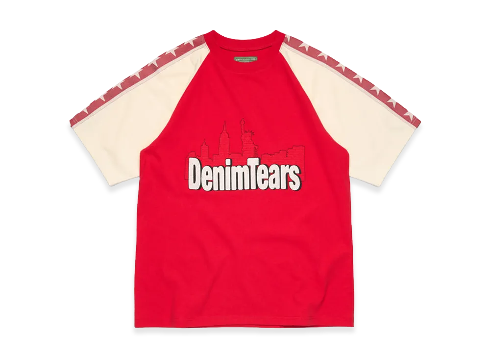 DENIM TEARS Jacquard City Tee "Red"