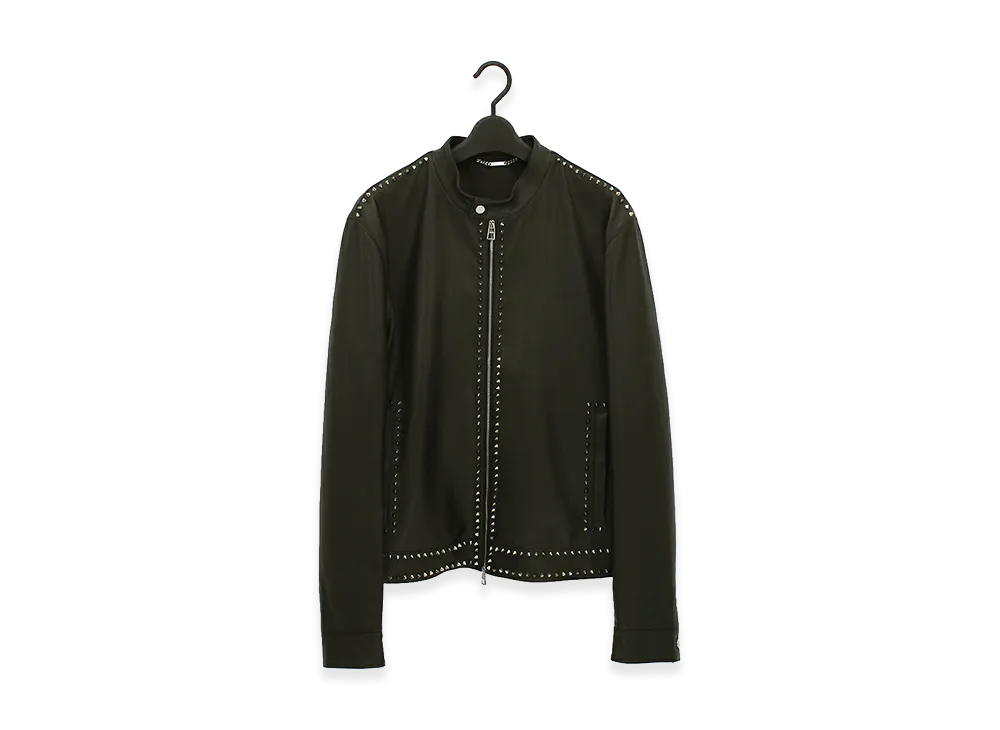 Versace Studded Leather Riders Jacket "Nero"