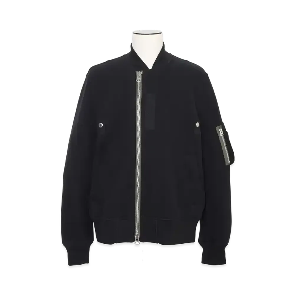 sacai Sponge Sweat Blouson "Black"