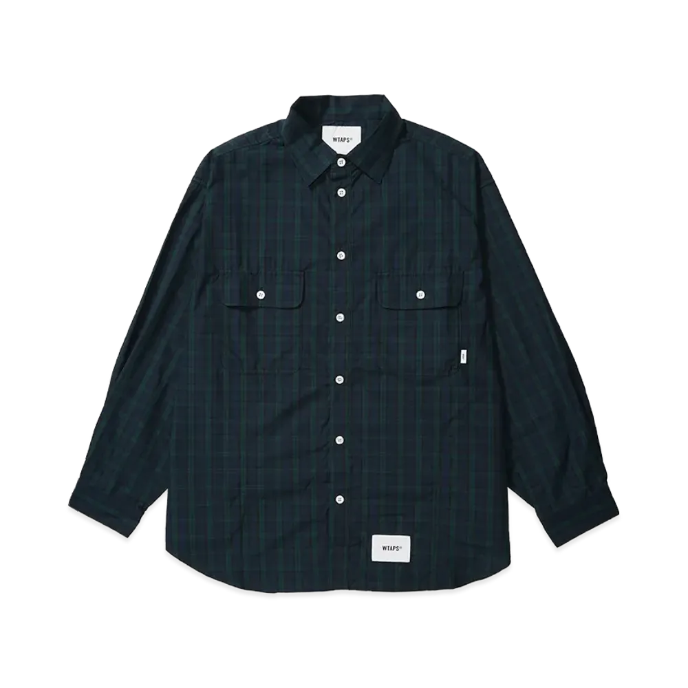 WTAPS Wcpo 01 / LS / Cotton. Broadcloth. Textile "Green"