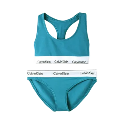 Calvin Klein Modern Cotton Bra/Shorts Set "Tapestry Teal"