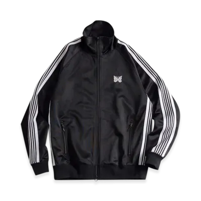 NEEDLES x Freaks Store Track Jacket Poly Smooth "BlackWhite"