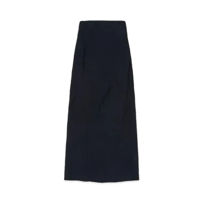 AURALEE Linen Silk Tweed Skirt "Dark Navy"