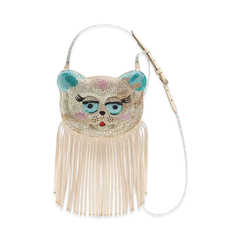 Valentino Women's Embellished Leather Le Chat De La Maison Crossbody Bag "Multicolor"