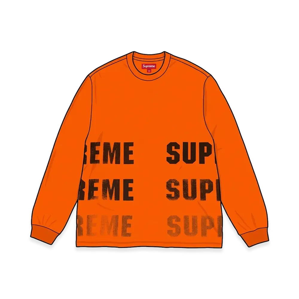 Supreme Reflective L/S Top "Orange"