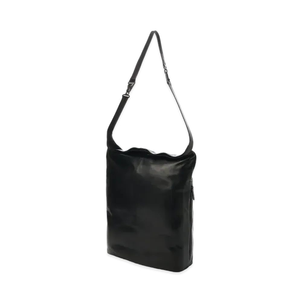 Yohji Yamamoto Y's OIL SOFT LEATHER LEATHER 2 WAY SHOULDER "Black"