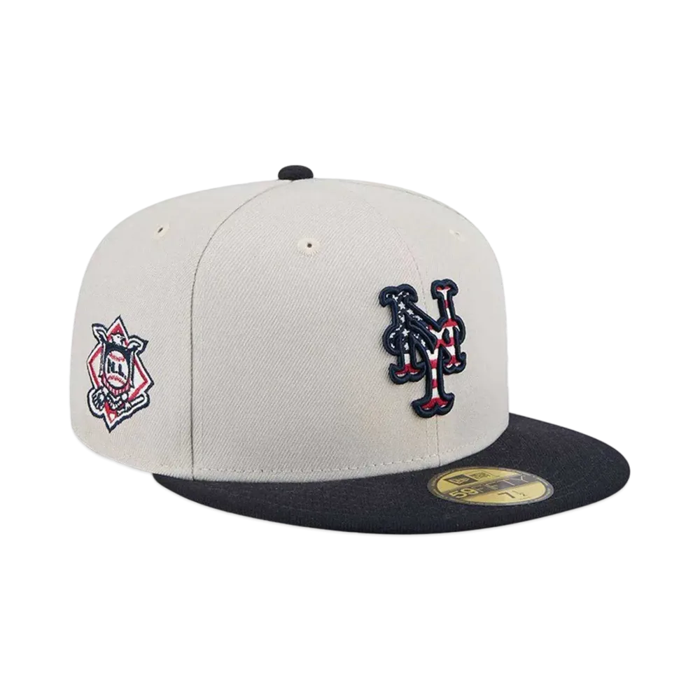 NEW ERA 59Fifty On-Field 2024 MLB 4th of July New York Mets "Stone"