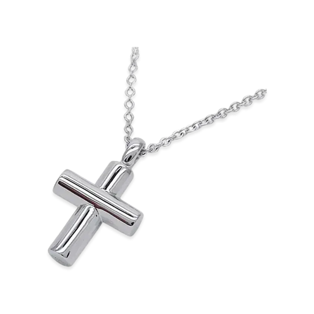 BVLGARI Latin Cross Necklace "White Gold"