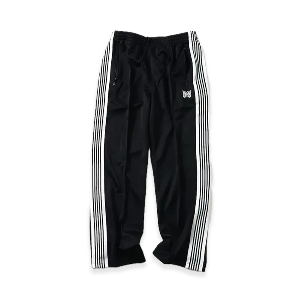 Needles x FREAK'S STORE Exclusive Track Pant-Poly Smooth "Black/White"