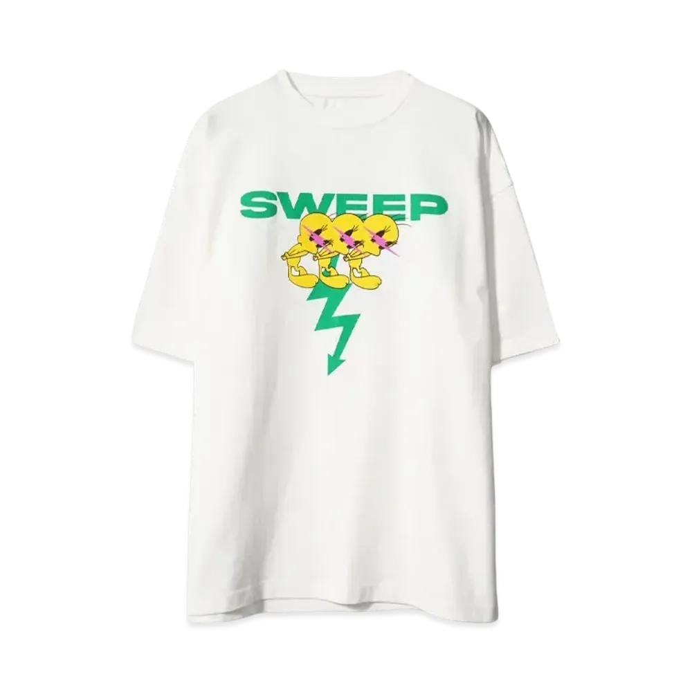 TAIN DOUBLE PUSH SWEEP SHORT SLEEVE T-SHIRTS"WHITE"