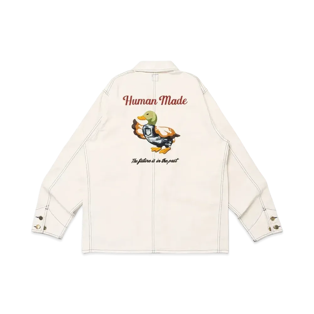 HUMAN MADE Garment Dyed Coverall Jacket "White"