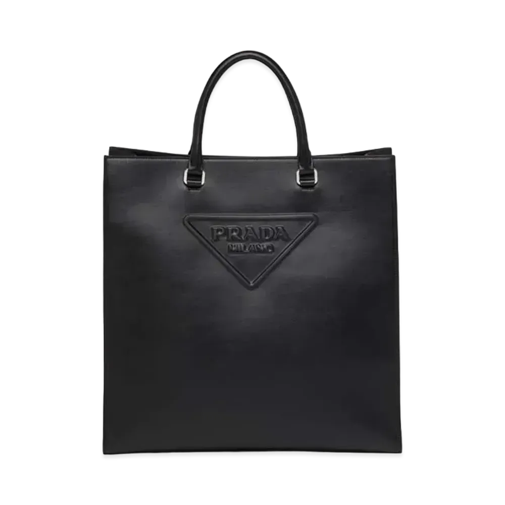 PRADA Leather Tote Bag "Black"