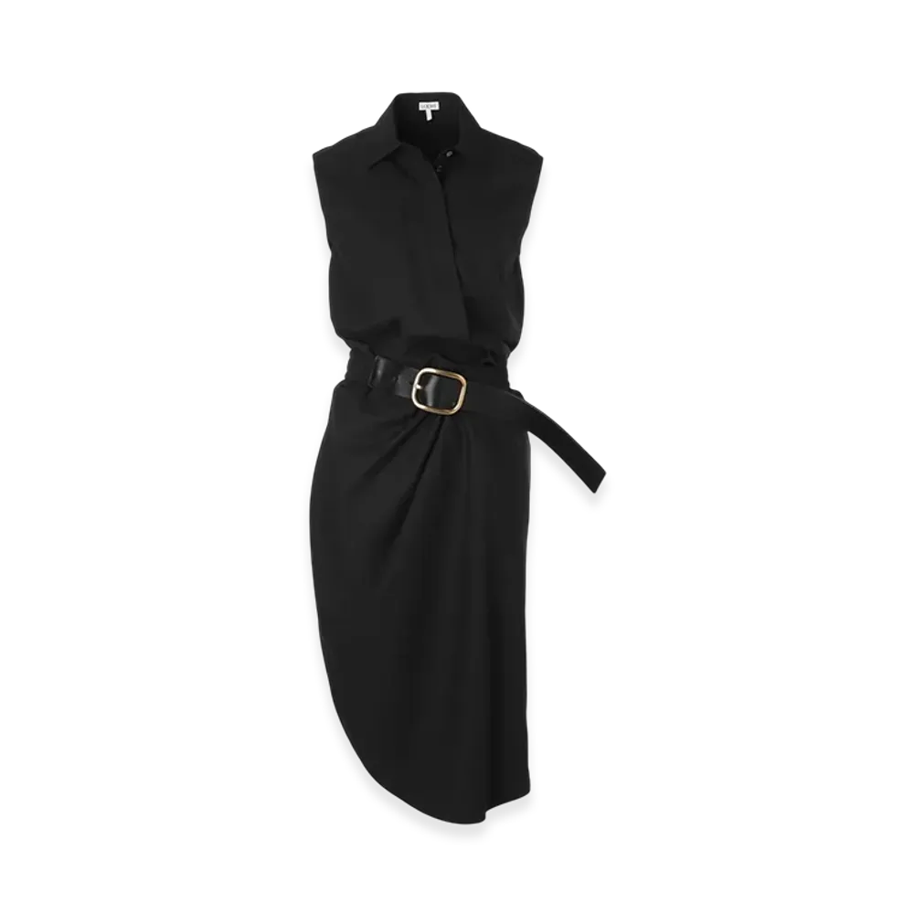 LOEWE Women's Belted Dress "Black"