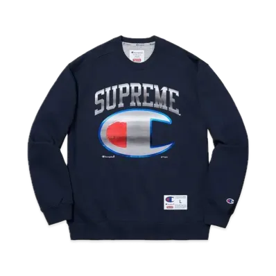 Supreme x Champion Chrome Crewneck "Navy"