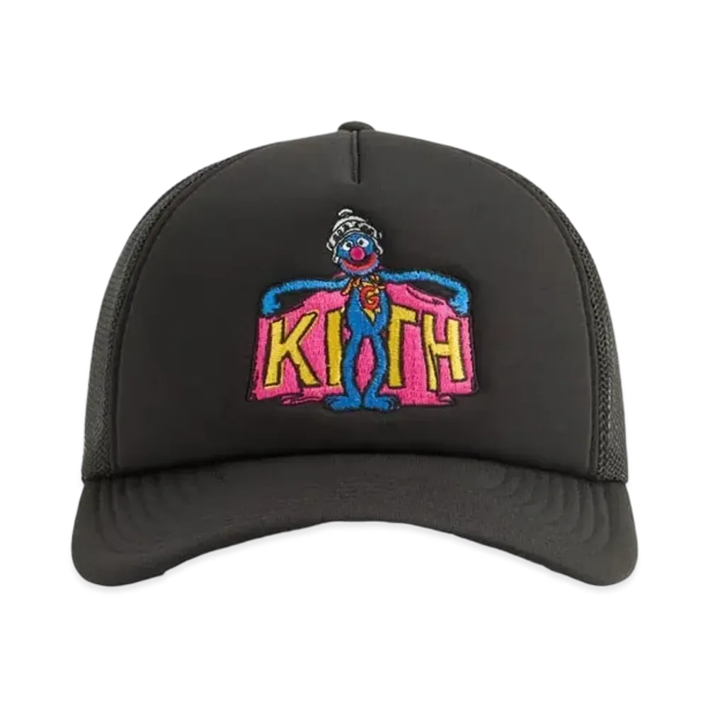 Kith x Sesame Street Super Grover Nolan Trucker Cap "Black"