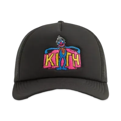 Kith x Sesame Street Super Grover Nolan Trucker Cap "Black"