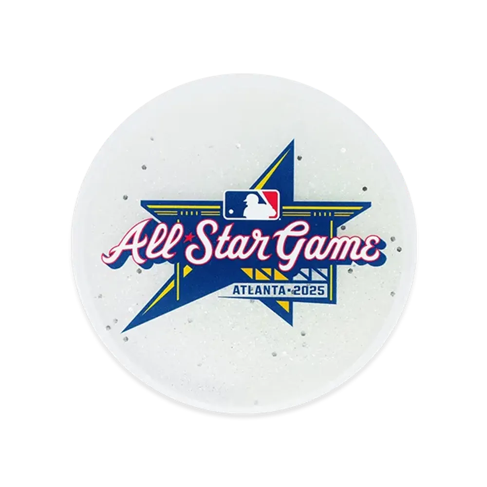 MLB Fanatics 2025 MLB All-Star Game Logo Glitter Coaster "White"