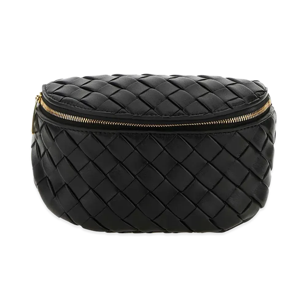 Bottega Veneta Women's Leather Mini Padded Belt Bag "Black"