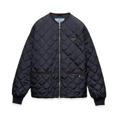 PRADA Women's Quilted Light Re-Nylon Jacket "Navy"