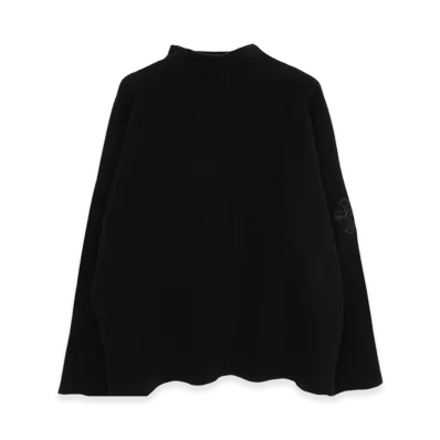 Chrome Hearts Unborn Calf Cross Patch High Neck Cashmere Knit "Black"