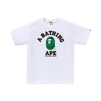 A BATHING APE Bape Store Shibuya Camo College Tee "White"