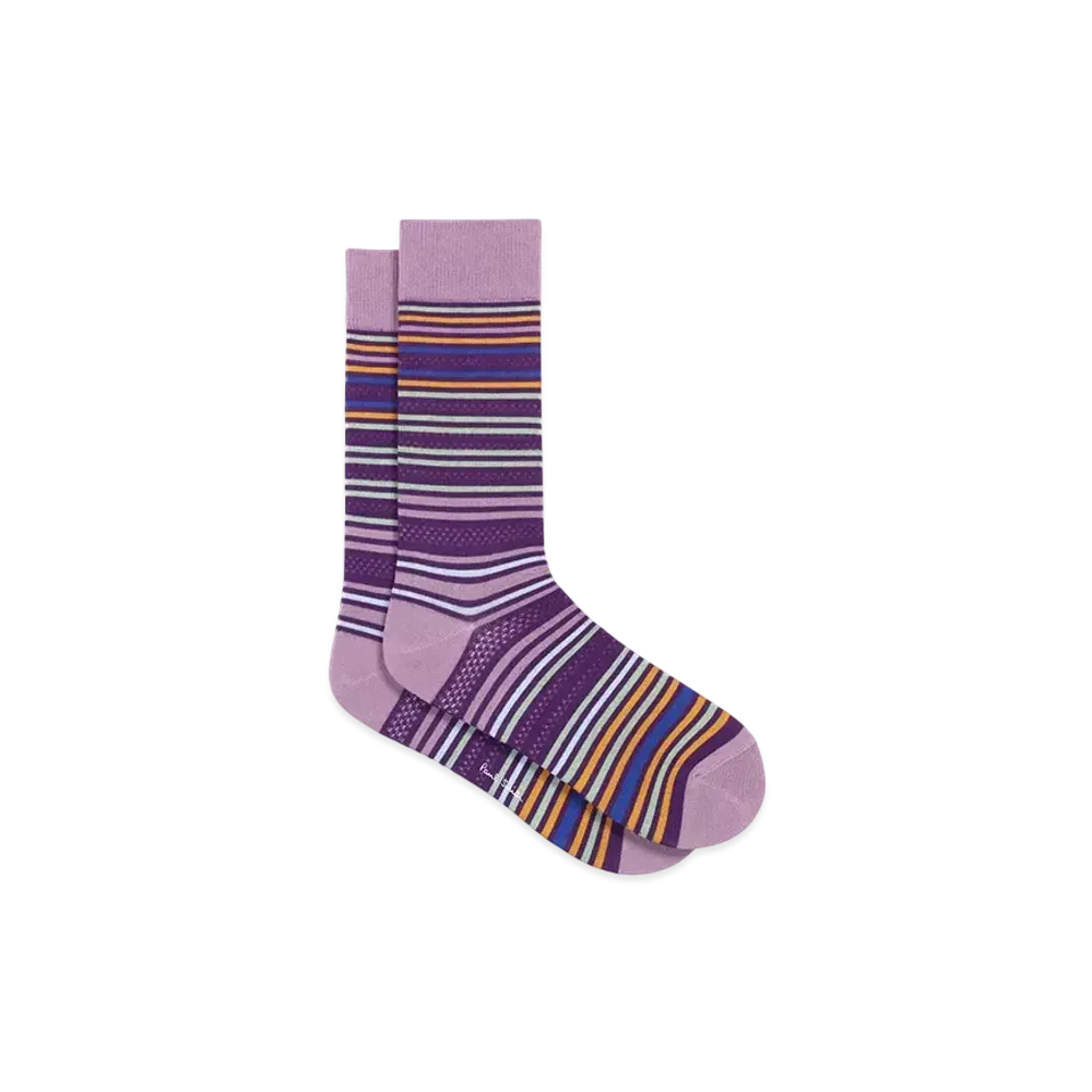 Paul Smith Random Border Socks "Purpule"
