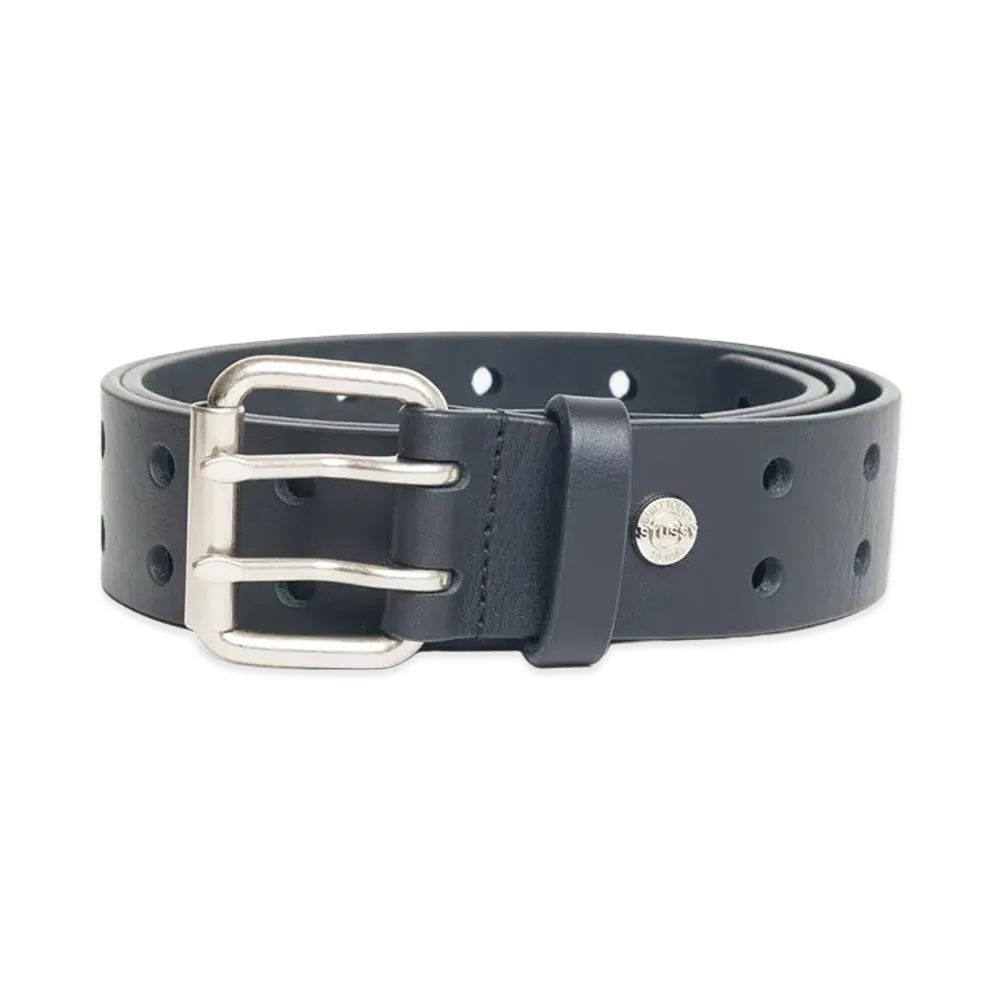 Stussy Punch Out Leather Belt "Black"
