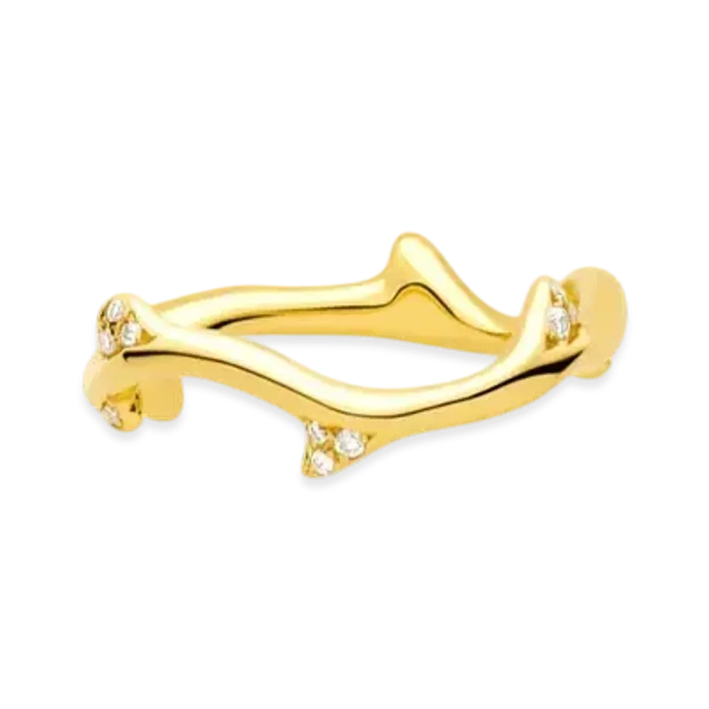 Dior Bois de Rose Earrings Ring "Yellow Gold/Diamond"