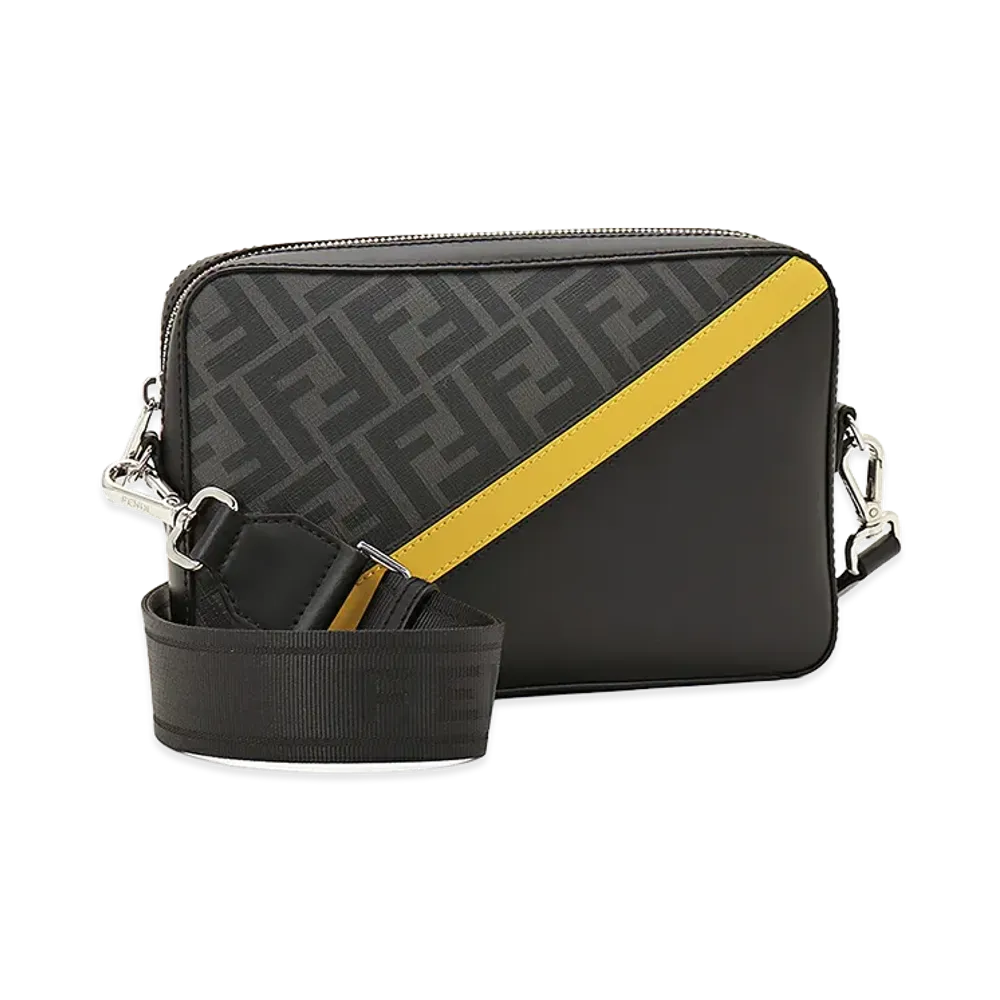 FENDI Women's Diagonal Camera Case Shoulder Bag "Nero"