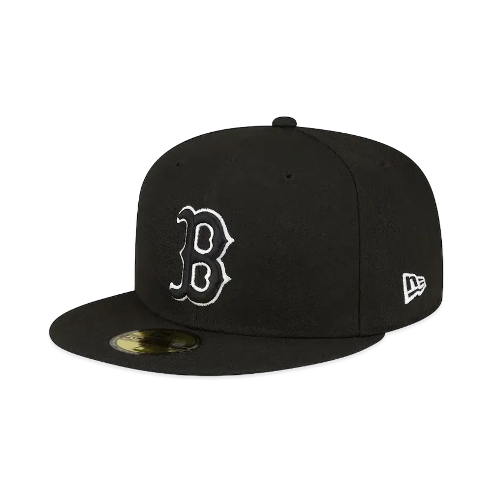 NEW ERA 5950 SIDEPATCHBW 12837 BOSRED W07 BLK JP "Black"