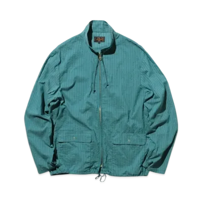 BEAMS Swing Jacket Bumpy Stripe "Blue"