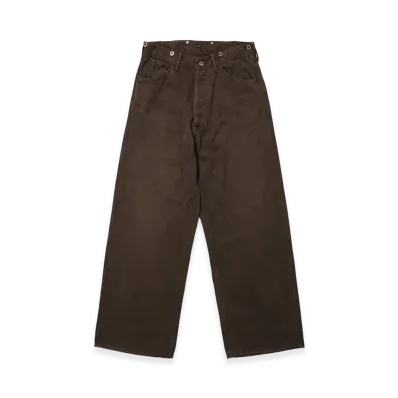 T.T Taiga Takahashi LOT.209 Buckle-Backed Trousers "Damaged Mud Dyed Brown"