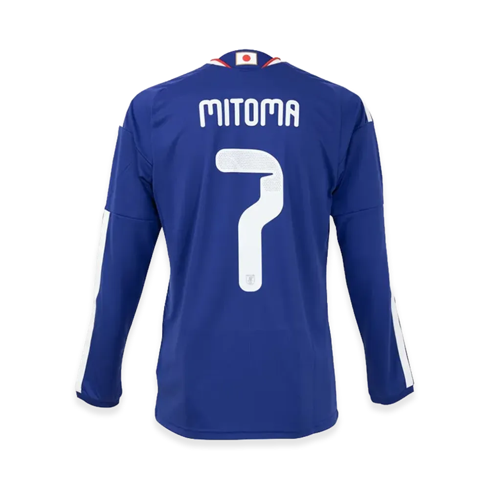 adidas Soccer Japan 2026 Home Replica Long Sleeve Jersey #7 Kaoru Mitoma "Japan Blue/Ash Blue"