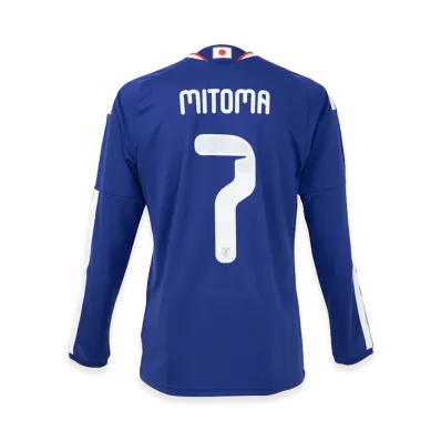 adidas Soccer Japan 2026 Home Replica Long Sleeve Jersey #7 Kaoru Mitoma "Japan Blue/Ash Blue"