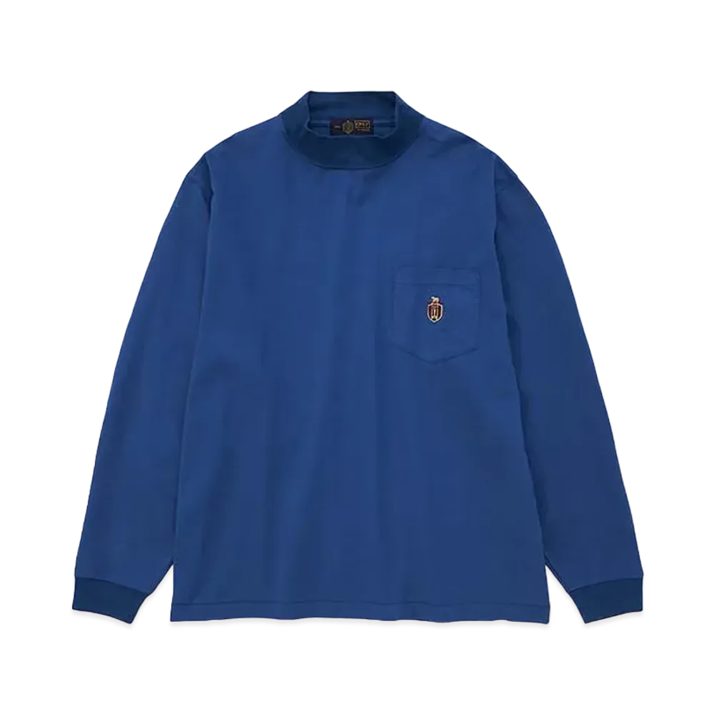 DIGAWEL CRST Pocket Long Sleeve Mock-turtle Tshirts "073/Blue"