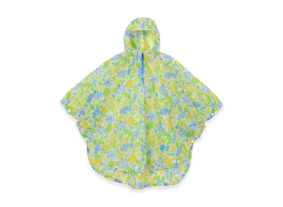 mont-bell Kid's Print Trekking Rain Poncho 115-145 "Green"
