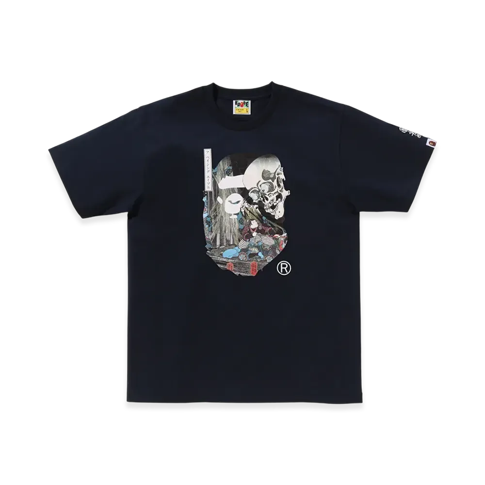 A BATHING APE x UKIYO-E Ape Head Tee #3 "Navy"