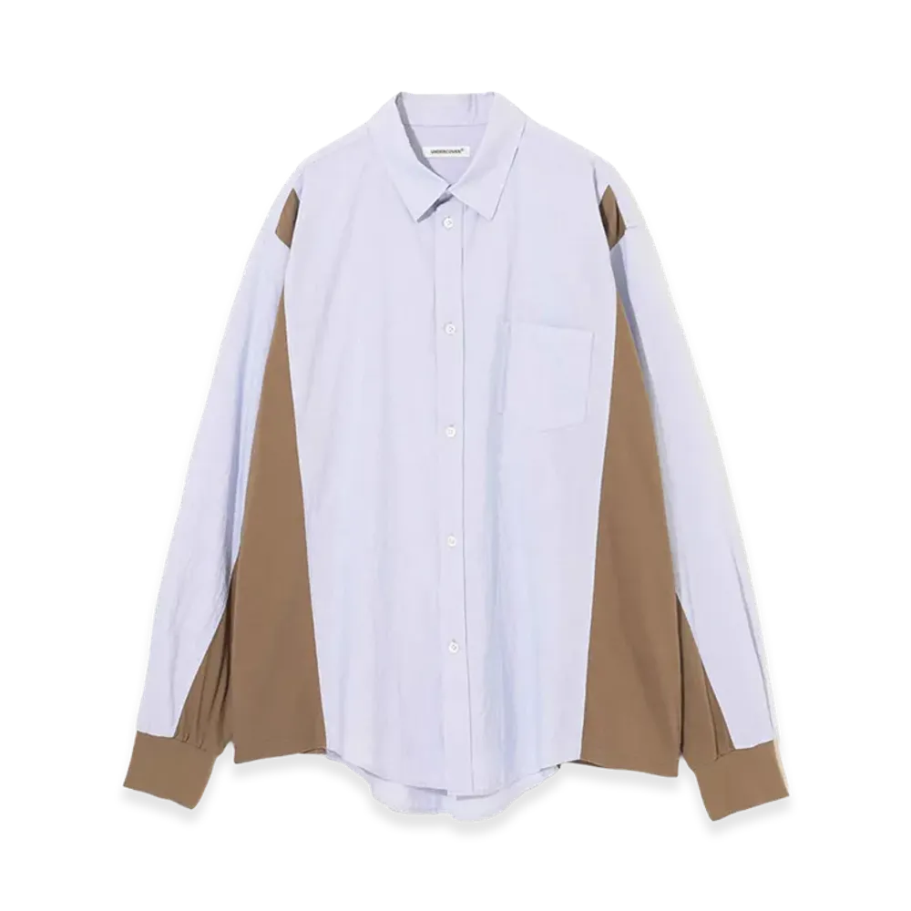 UNDERCOVER Cotton Typewriter Shirt "Blue St"