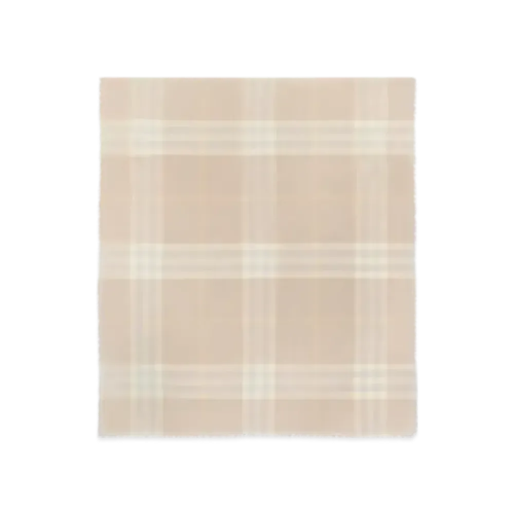 Burberry Wide Check Wool Scarf "Smoke"