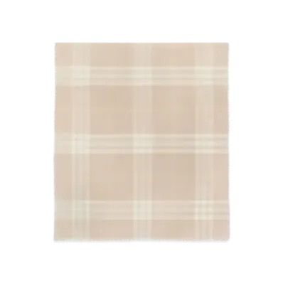 Burberry Wide Check Wool Scarf "Smoke"