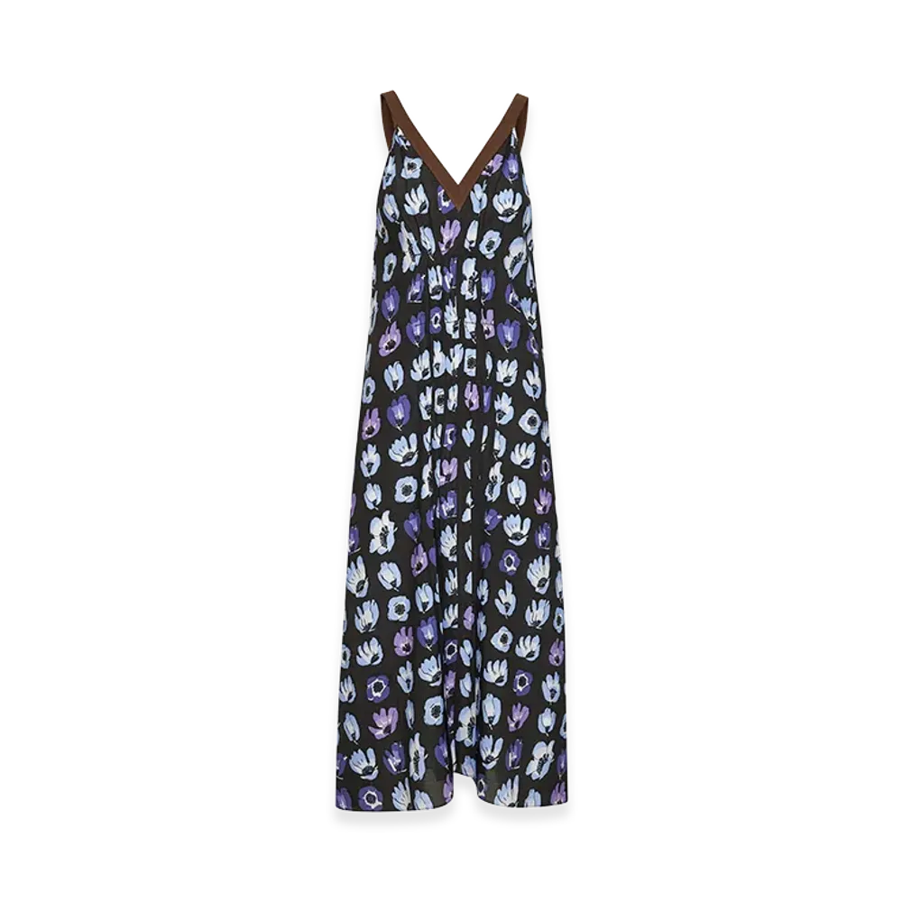 PRADA Wonen's V-Neck Dress "Purple"