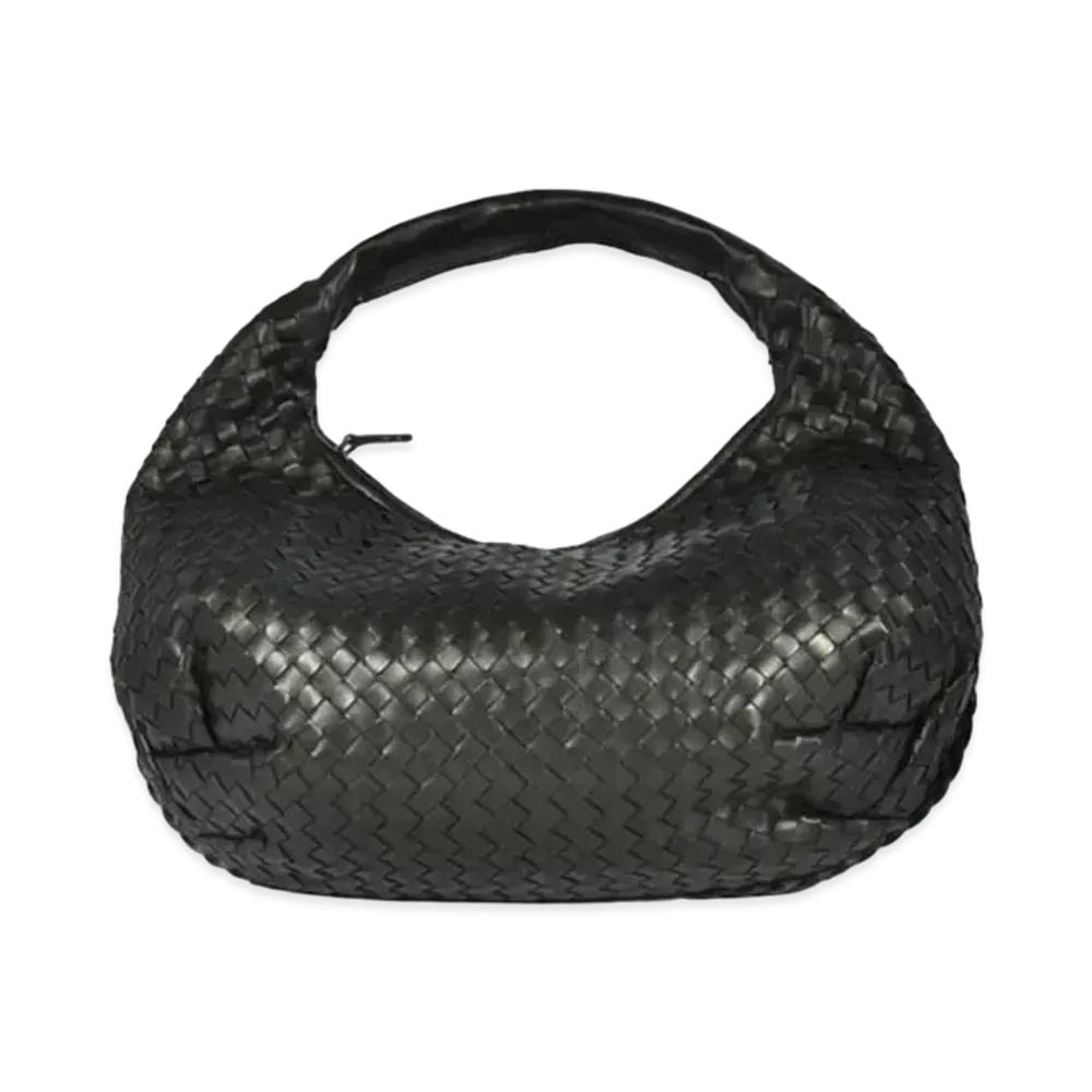 Bottega Veneta Lambskin Hand Bag "Dark Brown"