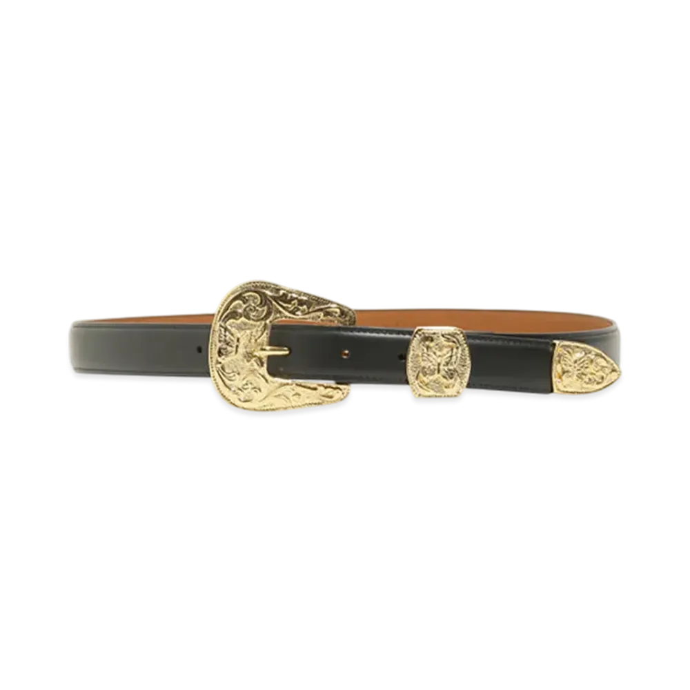 NEEDLES Papillon Western Tip Belt - Steer "Black"