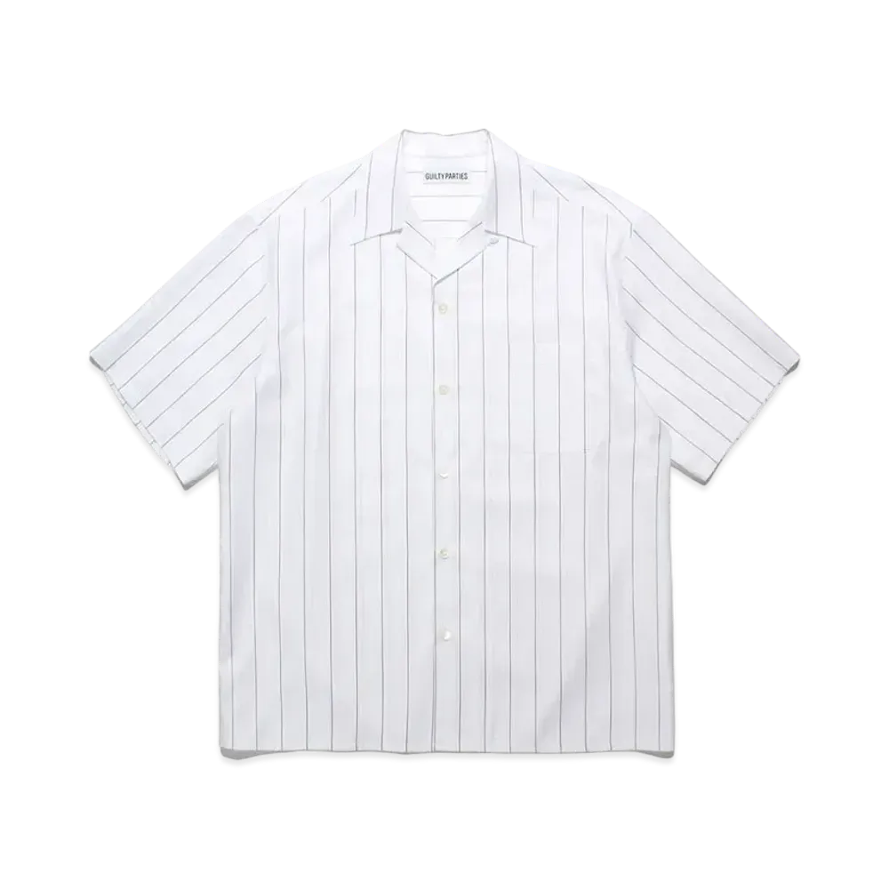 WACKO MARIA Soktas / Striped Open Collar Shirt "Black"