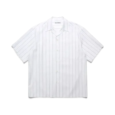 WACKO MARIA Soktas / Striped Open Collar Shirt "Black"
