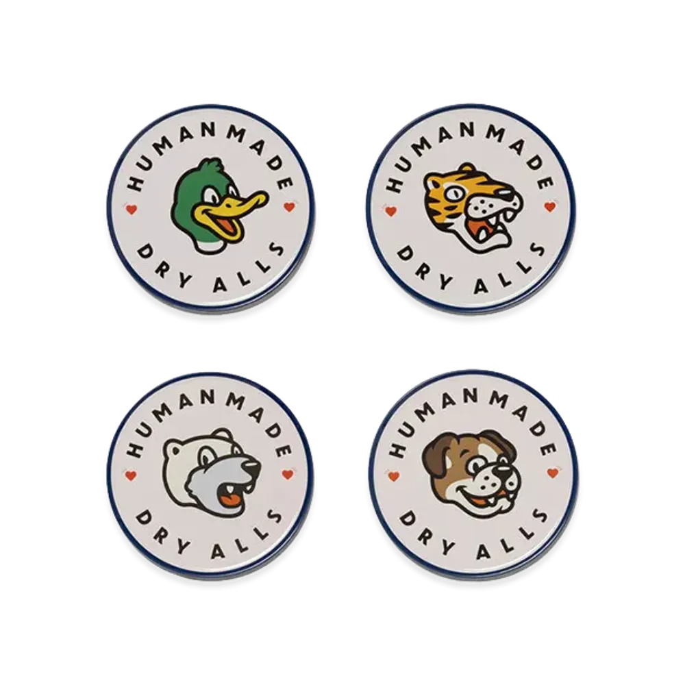 HUMAN MADE Animal Coaster Set "White"