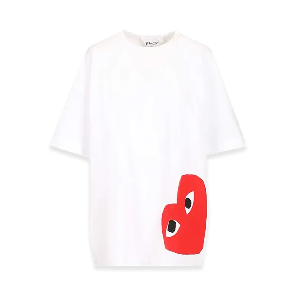 PLAY COMME des GARCONS Oversized Cotton T-Shirt "White"