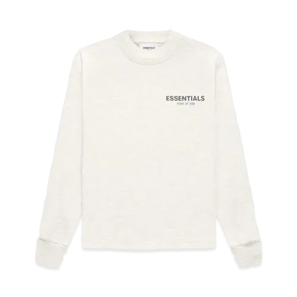 FEAR OF GOD ESSENTIALS KIDS LS TEE "Light Heather Oatmeal"