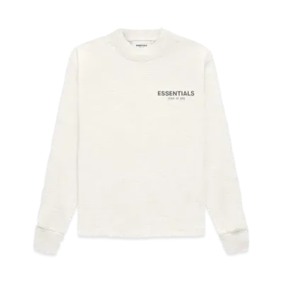 FEAR OF GOD ESSENTIALS KIDS LS TEE "Light Heather Oatmeal"