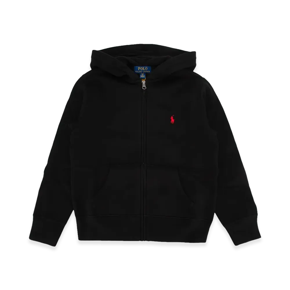 Polo Ralph Lauren Kids Cotton Hoodie With Zip "Black"